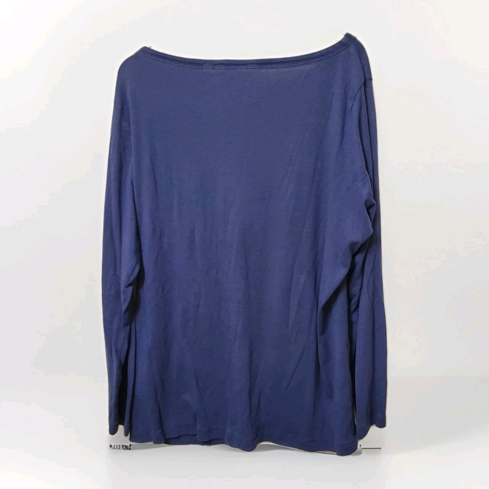 Vineyard Vines Plain Shirt Womens X-Large Blue Long Sleeve Tee Shirt EUC - Picture 4 of 4